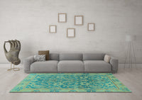 Machine Washable Abstract Light Blue Modern Rug, wshabs1675lblu