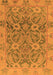 Machine Washable Abstract Orange Modern Area Rugs, wshabs1675org