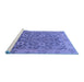 Sideview of Machine Washable Abstract Blue Modern Rug, wshabs1675blu