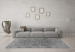 Machine Washable Abstract Gray Modern Rug in a Living Room,, wshabs1675gry