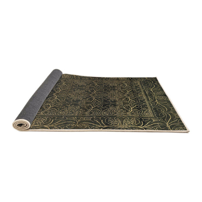 Sideview of Abstract Dark Green Persian Rug, abs1676