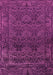 Machine Washable Persian Pink Bohemian Rug, wshabs1676pnk