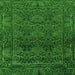 Square Machine Washable Persian Green Bohemian Area Rugs, wshabs1676grn
