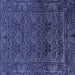 Square Machine Washable Persian Blue Bohemian Rug, wshabs1676blu