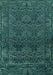 Machine Washable Persian Light Blue Bohemian Rug, wshabs1676lblu