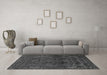 Machine Washable Persian Gray Bohemian Rug in a Living Room,, wshabs1676gry