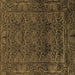 Square Machine Washable Persian Brown Bohemian Rug, wshabs1676brn