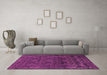 Machine Washable Persian Pink Bohemian Rug in a Living Room, wshabs1676pnk