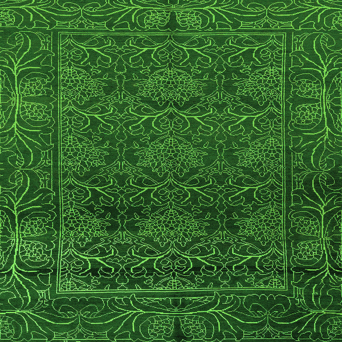 Square Persian Green Bohemian Rug, abs1676grn
