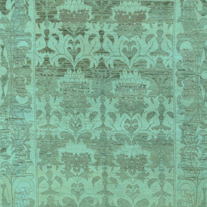 Machine Washable Oriental Light Blue Traditional Rug, wshabs1677lblu