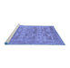 Sideview of Machine Washable Oriental Blue Traditional Rug, wshabs1677blu