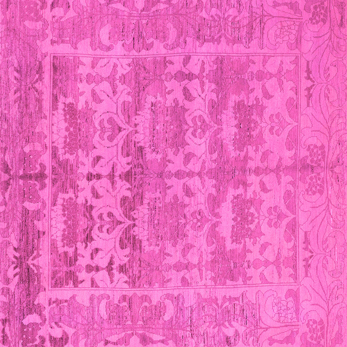 Square Oriental Pink Traditional Rug, abs1677pnk