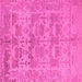 Square Oriental Pink Traditional Rug, abs1677pnk