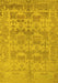 Machine Washable Oriental Yellow Traditional Rug, wshabs1677yw