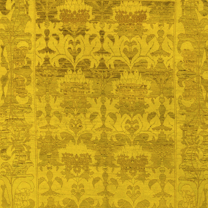 Machine Washable Oriental Yellow Traditional Rug, wshabs1677yw