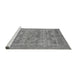 Sideview of Machine Washable Oriental Gray Traditional Rug, wshabs1677gry