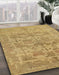 Abstract Yellow Oriental Rug in Family Room, abs1677