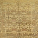 Square Abstract Yellow Oriental Rug, abs1677