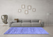 Machine Washable Oriental Blue Traditional Rug in a Living Room, wshabs1677blu