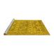 Sideview of Machine Washable Oriental Yellow Traditional Rug, wshabs1677yw