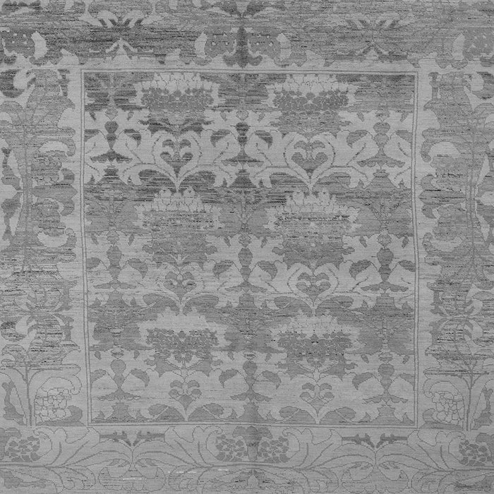 Square Oriental Gray Traditional Rug, abs1677gry