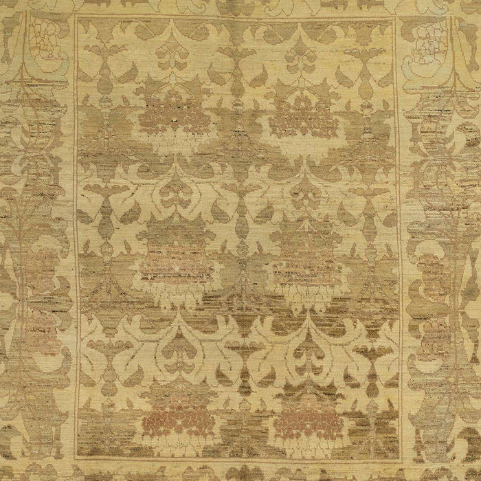 Machine Washable Abstract Yellow Rug, wshabs1677