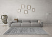 Machine Washable Oriental Gray Traditional Rug in a Living Room,, wshabs1677gry