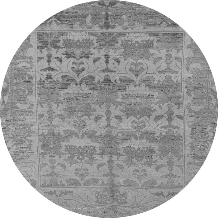 Round Oriental Gray Traditional Rug, abs1677gry