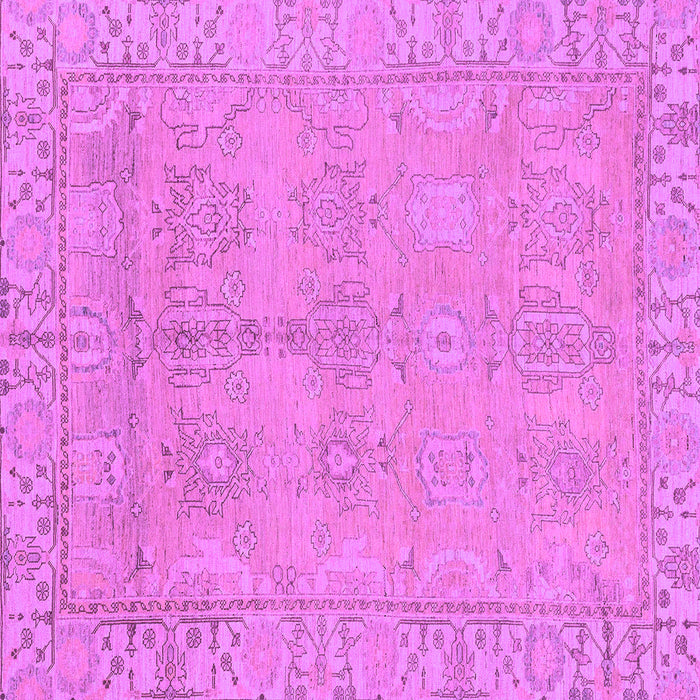 Square Machine Washable Oriental Purple Traditional Area Rugs, wshabs1678pur