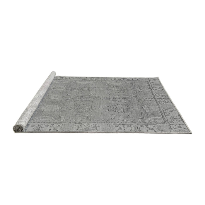 Sideview of Machine Washable Oriental Gray Traditional Rug, wshabs1678gry