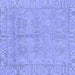 Square Oriental Blue Traditional Rug, abs1678blu