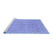 Sideview of Machine Washable Oriental Blue Traditional Rug, wshabs1678blu