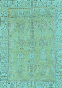 Oriental Light Blue Traditional Rug, abs1678lblu