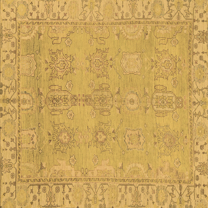 Square Oriental Brown Traditional Rug, abs1678brn