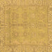 Square Oriental Brown Traditional Rug, abs1678brn