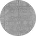 Round Oriental Gray Traditional Rug, abs1678gry