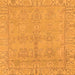 Square Oriental Orange Traditional Rug, abs1678org