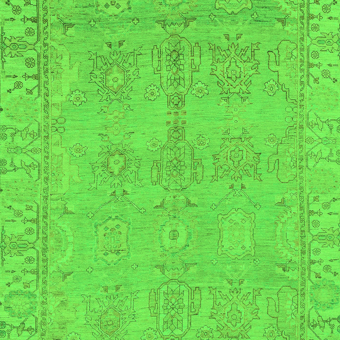 Machine Washable Oriental Green Traditional Area Rugs, wshabs1678grn