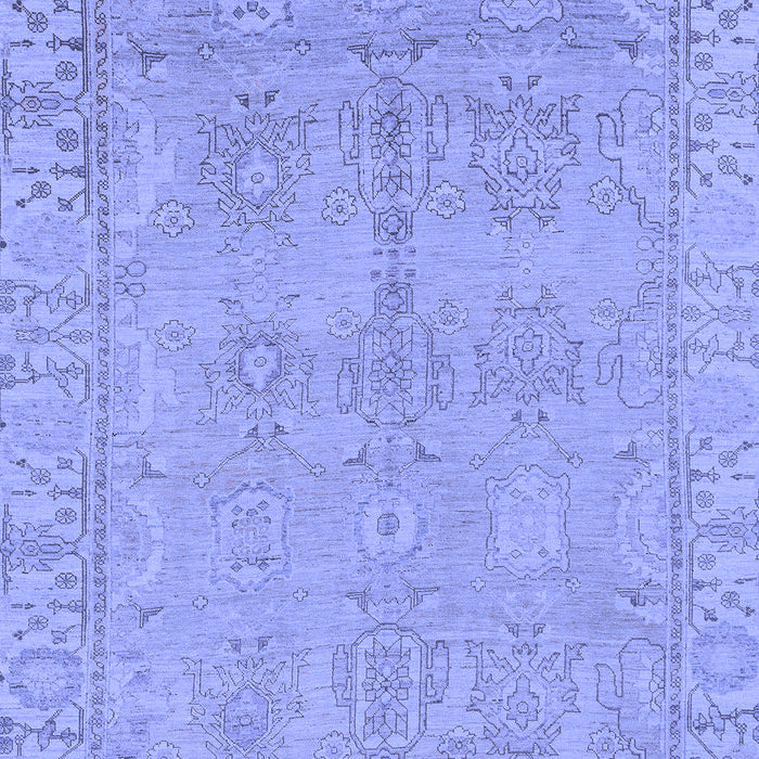 Machine Washable Oriental Blue Traditional Rug, wshabs1678blu