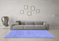 Machine Washable Oriental Blue Traditional Rug, wshabs1678blu