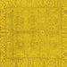 Square Oriental Yellow Traditional Rug, abs1678yw