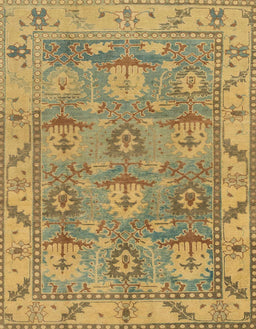 Abstract Gold Oriental Rug, abs1679
