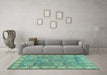 Machine Washable Oriental Light Blue Traditional Rug in a Living Room, wshabs1679lblu