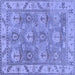 Square Oriental Blue Traditional Rug, abs1679blu