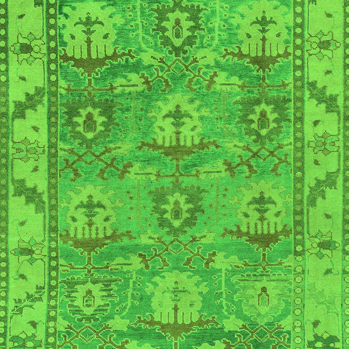 Machine Washable Oriental Green Traditional Area Rugs, wshabs1679grn
