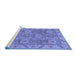 Sideview of Machine Washable Oriental Blue Traditional Rug, wshabs1679blu