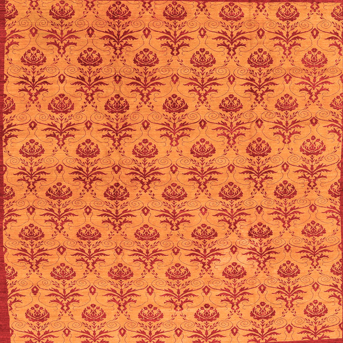 Square Abstract Orange Modern Rug, abs167org