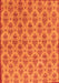 Machine Washable Abstract Orange Modern Area Rugs, wshabs167org