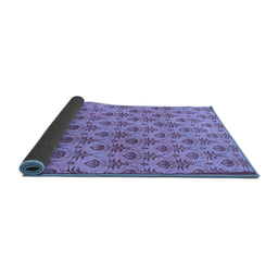 Sideview of Abstract Blue Modern Rug, abs167blu