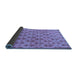 Sideview of Abstract Blue Modern Rug, abs167blu